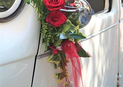 Decoration voiture mariage poignee de porte